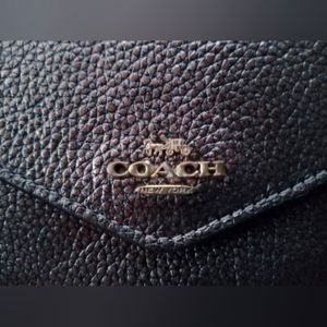 Coach: Metallic & Black trifold wallet